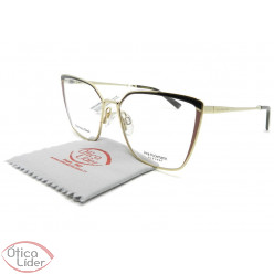 Óculos Ana Hickmann AH1373 04f 55 Gatinho Metal Dourado / Marrom