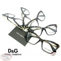 Dolce & Gabbana DG5025 504 53 Acetato Cinza Cristal / Metal Dourado